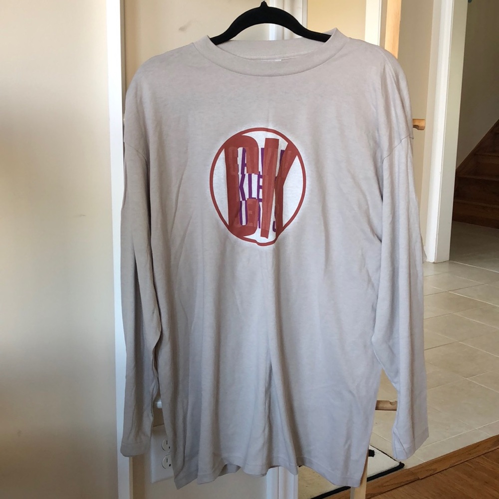 Calvin Klein Jeans Long Sleeve Graphic T-Shirt Men Size L 100% Cotton NWT